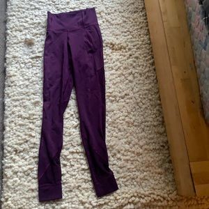Lululemon Wunder Under Mesh Purple Leggings size 4